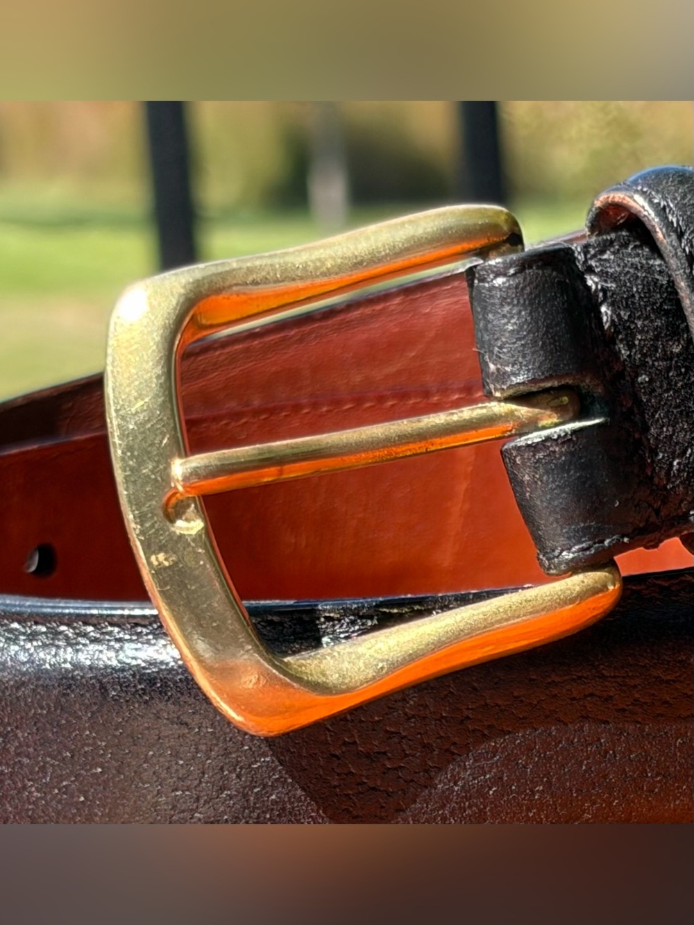 Vintage COACH Black Leather Men’s Dress Belt Brass Buckle 5952 - Picture 2 of 10